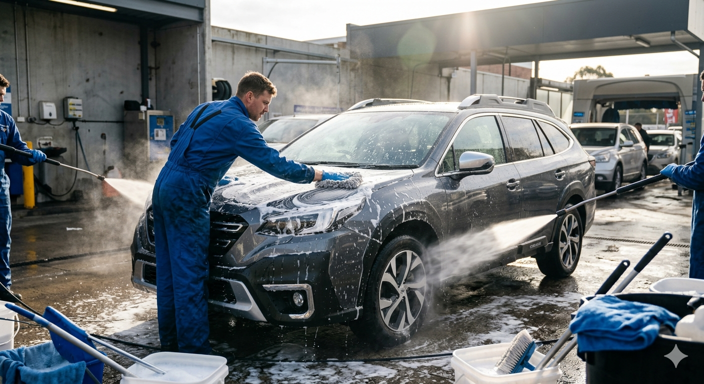 Car wash service at Apexx Auto Solutions Palau